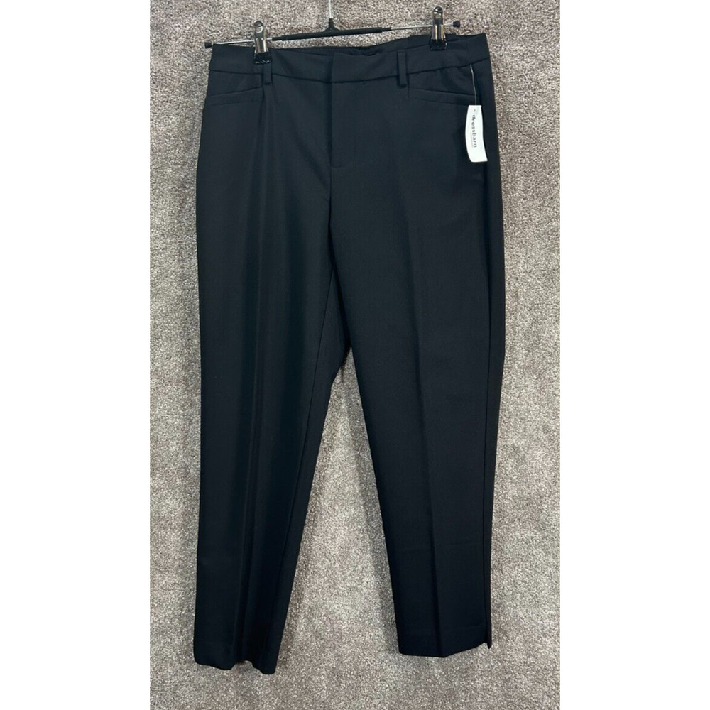 Roz‎ & Ali Pants Womens 6 Black Measures 29X26 Signature Fit Mid Rise Ankle NWT